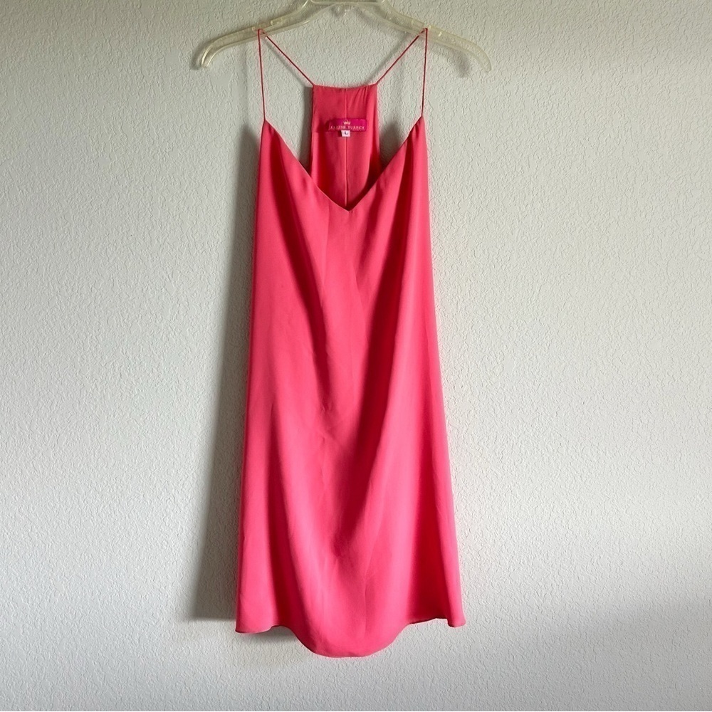 Elaine Turner Racerback Slip Dress Salmon Pink Size L